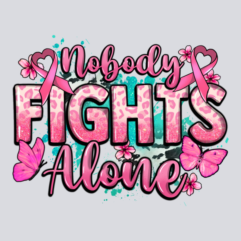 Nobody Fights Alone Cancer Awareness Zipper Hoodie by HowdyJamesFarm | Teevron