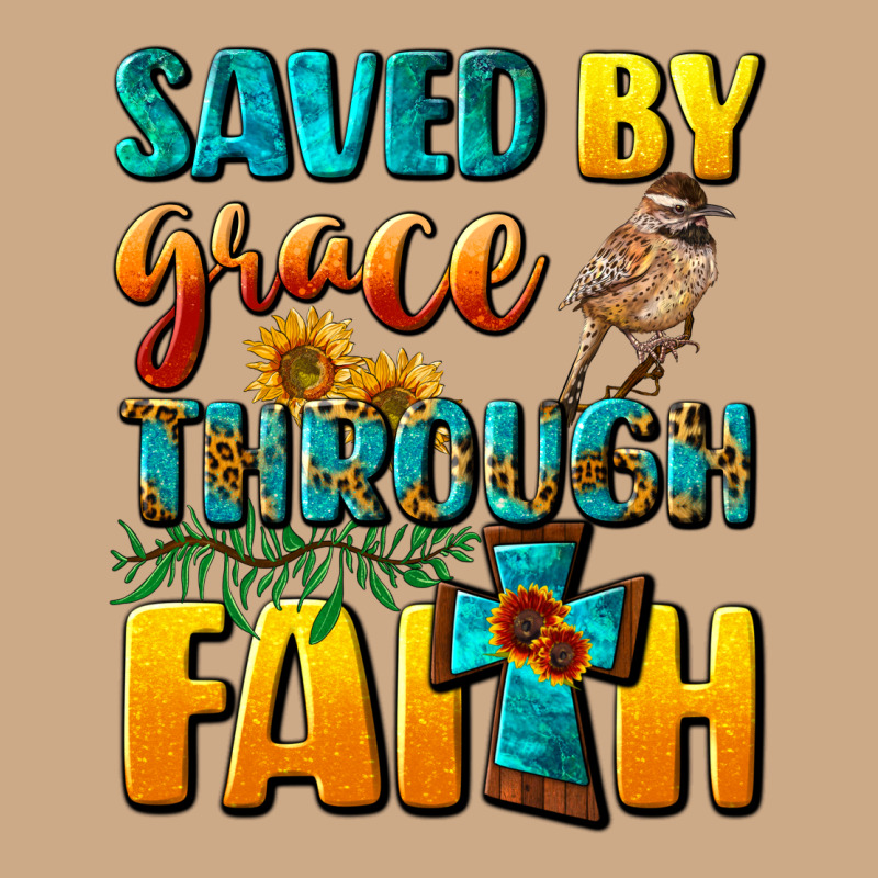 Saved By Grace Through Faith Vintage Hoodie by NancyCooperArtShop | Teevron