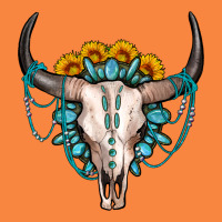 Sunflower Gemstone Bull Skull Premium Sweatshirt | Teevron