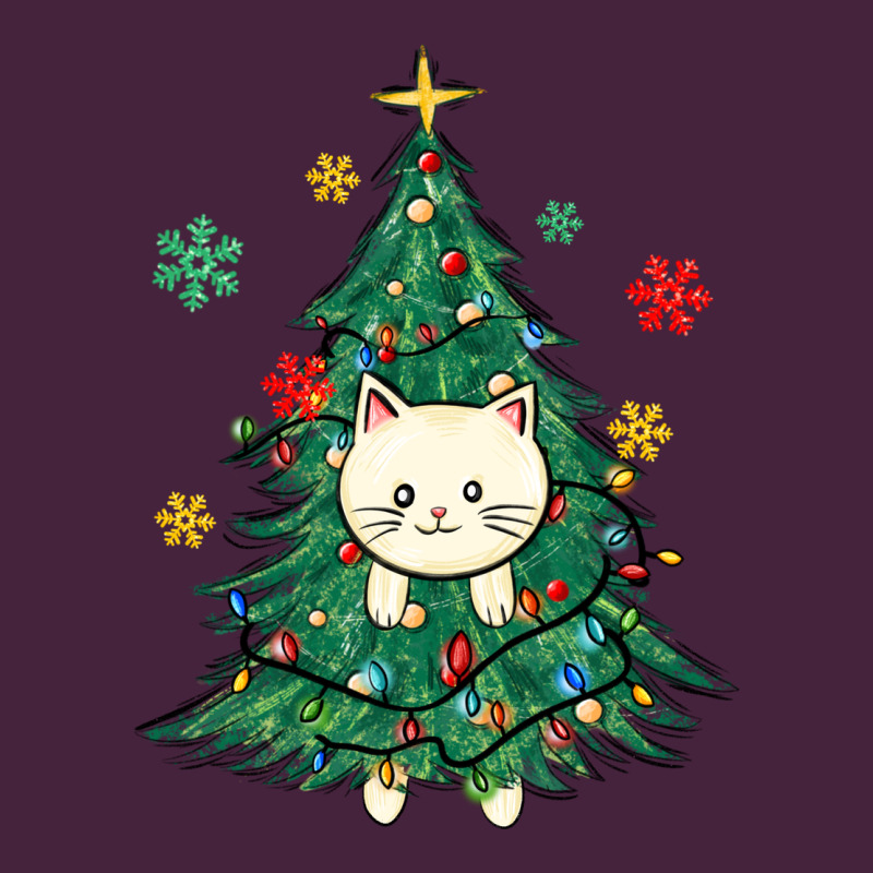 Christmas Tree Cat Classic Tee by MaliasSmallBusiness | Teevron
