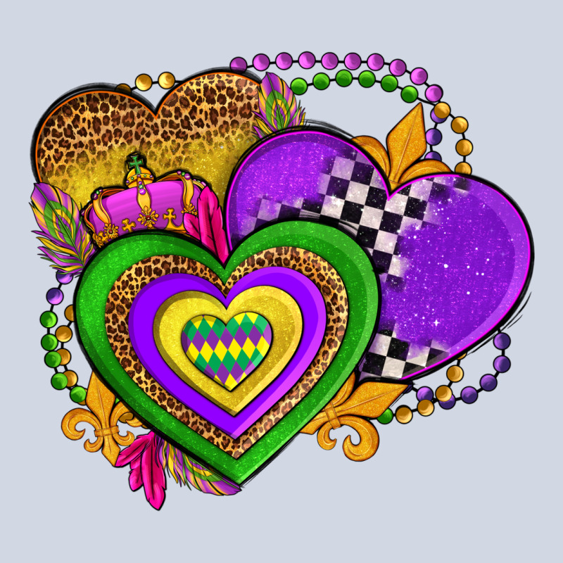 Mardi Gras Heart Olivia Premium Sweatshirt by OliviaCreatesArt | Teevron