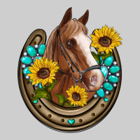 Western Horseshoe Horse Sunflowers Gemstone Premium Tee | Teevron