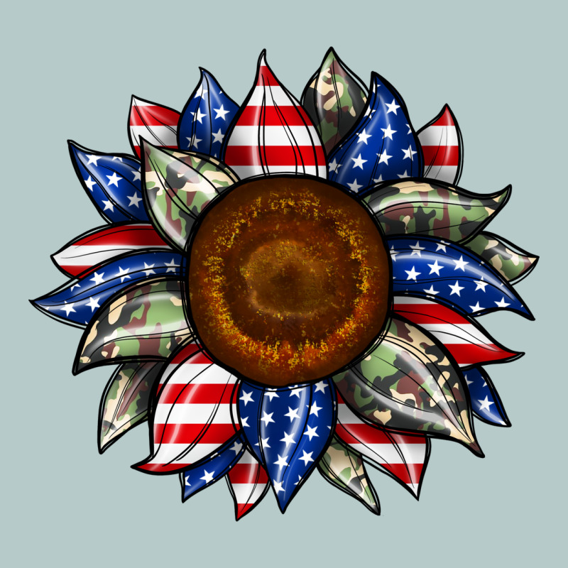 Sunflower American Flag Heavy Core Tee by JahusDesignShop | Teevron