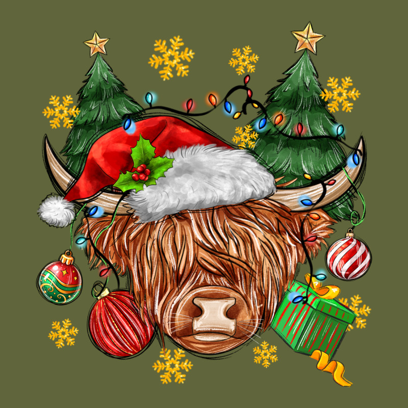 Christmas Highland Cow Classic Tee by MaliasSmallBusiness | Teevron
