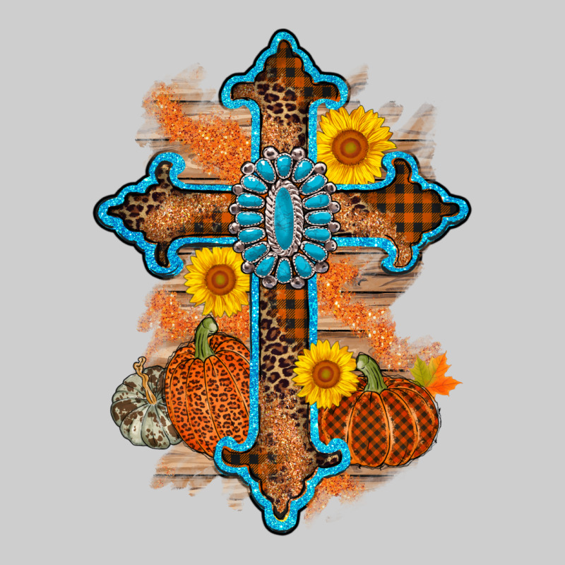 Thanksgiving Cross Pumpkin Sunflower Premium Tee by AdoDesignShop | Teevron