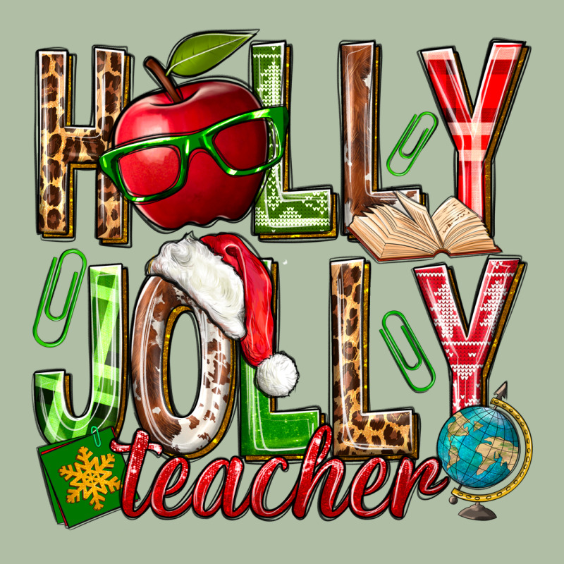 Holly Jolly Teacher Urban Heavy Tee by NancyCooperArtShop | Teevron