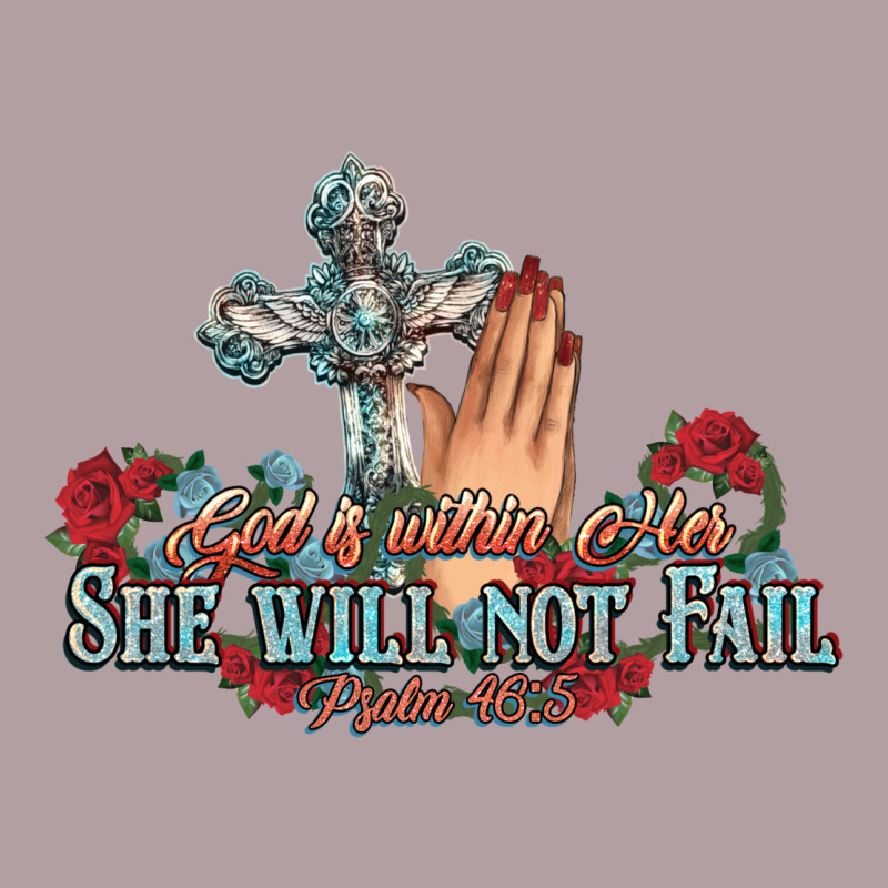 She Will Not Fail Psalm Christian Cross Pray Vintage Hoodie by NancyCooperArtShop | Teevron