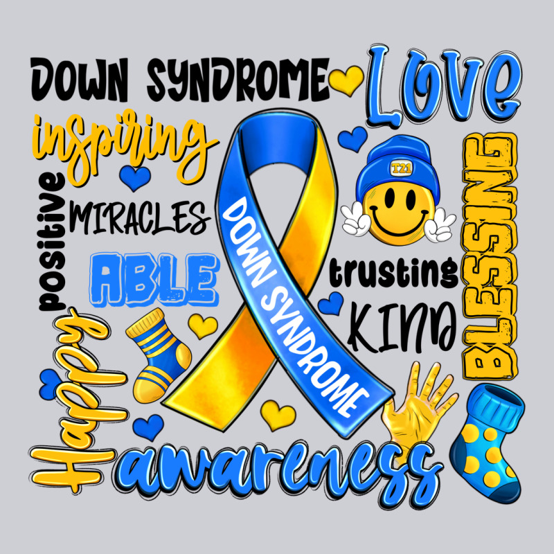 Down Syndrome Awareness Typography Heavyweight Sweatshirt by Artiststas | Teevron