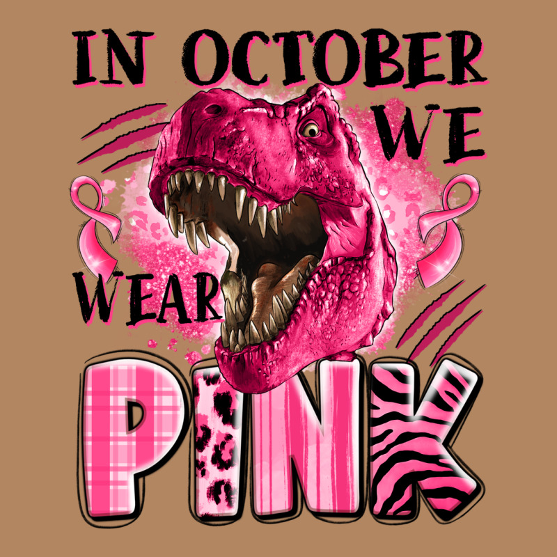 In October We Wear Pink Dinosaur Long Sleeve Tee by LillyAllenDesigns | Teevron