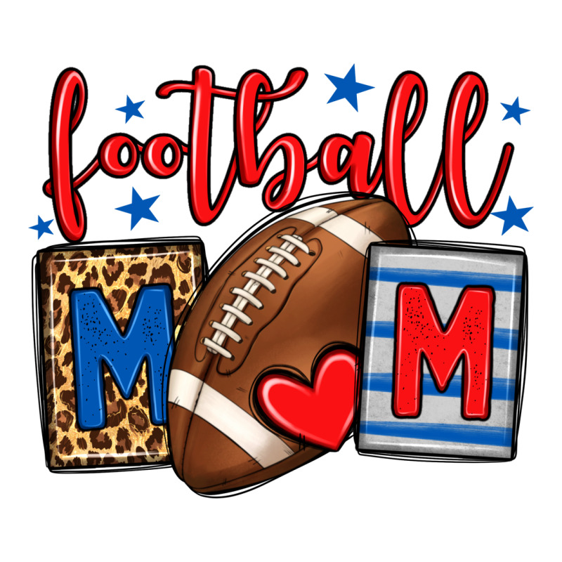 Football Mom Red And Blue Team Color Mother's Day Heavyweight Hoodie by HowdyJamesFarm | Teevron