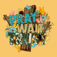 Pray Wait Trust Crosses Christian Vintage Hoodie | Teevron
