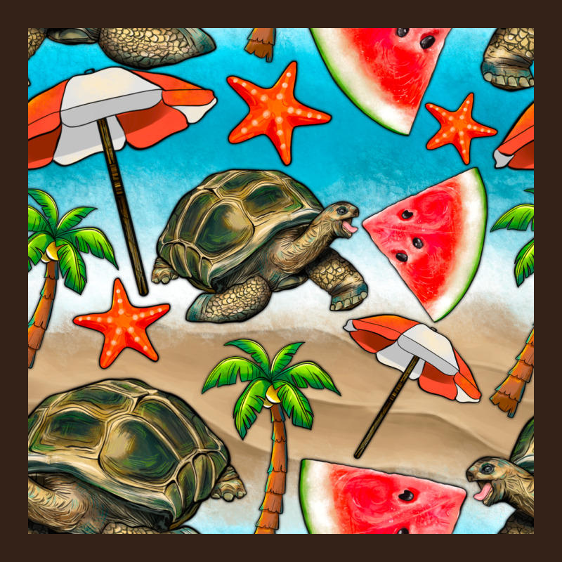 Tortoise Watermelon Beach Seamless Pattern Heavy Core Tee by BundleAndBundleShop | Teevron