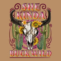 She Kinda Buck Wild With Bull Skull Vintage Hoodie | Teevron