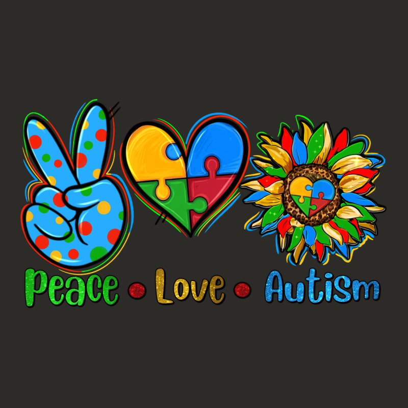 Peace Love Autism Heavy Core Tee by AdoDesignShop | Teevron