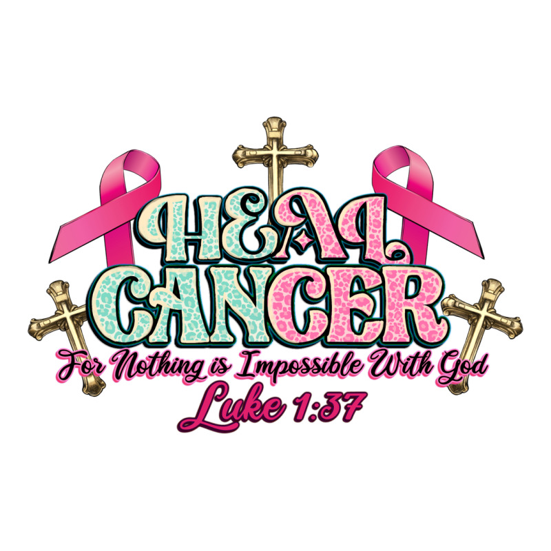 Heal Cancer Luke 1:37 Cross Cancer Awareness Zipper Hoodie by HowdyJamesFarm | Teevron