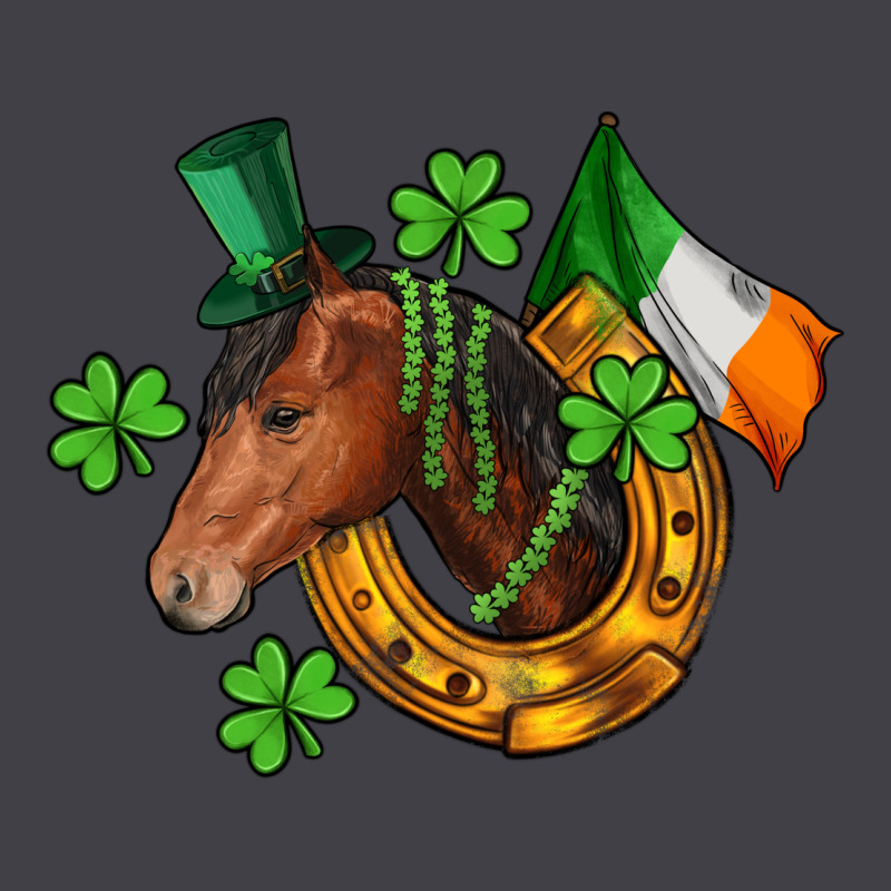Horse With Horseshoe St. Patrick's Heavyweight Hoodie by CowGirlArtShop | Teevron