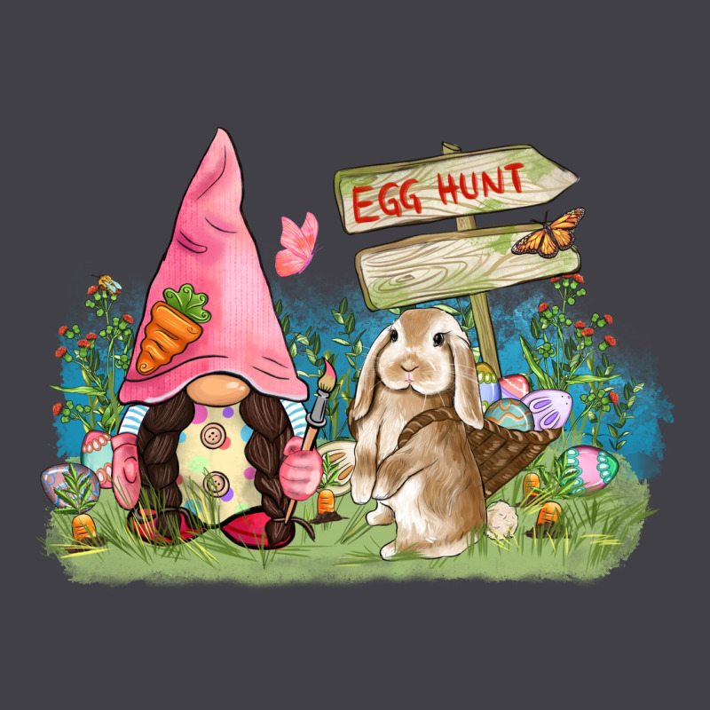 Easter Gnome And Rabbit Egg Hunt  Easter Day Heavyweight Hoodie by CowGirlArtShop | Teevron