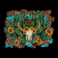 Leopard Bull Skull Cactus Sunflowers Premium Tee | Teevron
