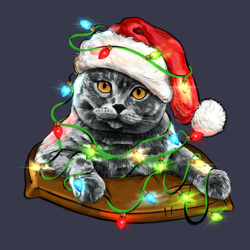 Christmas Scottish Fold Cat Long Sleeve Tee by LillyAllenDesigns | Teevron