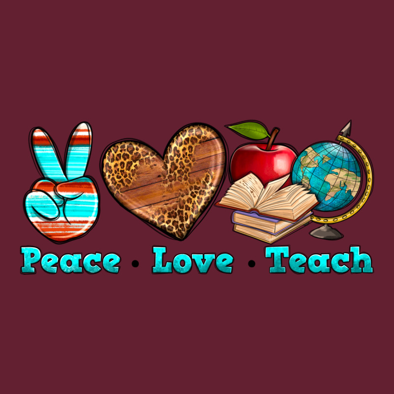Peace Love Teach Classic Tee by NancyCooperArtShop | Teevron