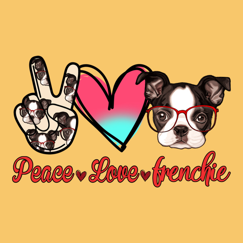 Peace Love Frenchie Vintage Hoodie by Jasminsmagicworld | Teevron