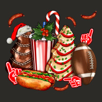 Christmas Tree Cake American Football  Ball And Hot Dogs Ado Heavy Core Tee | Teevron