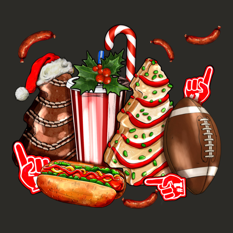 Christmas Tree Cake American Football  Ball And Hot Dogs Ado Heavy Core Tee by AdoDesignShop | Teevron