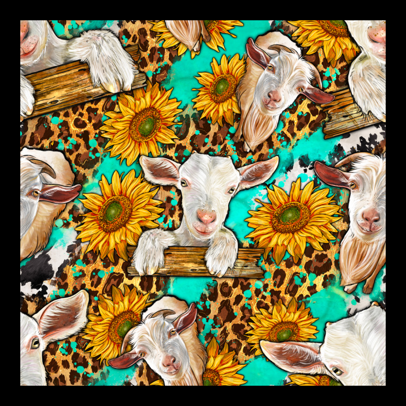 Sunflowers And Goat Western Seamless Pattern Heavy Core Tee by BundleAndBundleShop | Teevron