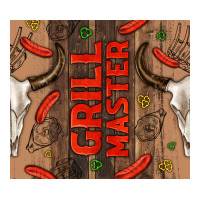 grill master with bull skull | Teevron