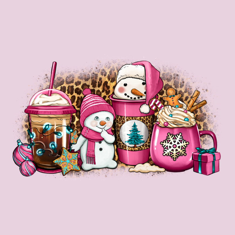 Pink Christmas Winter Snowman Coffee Ladies Tee by Jasminsmagicworld | Teevron