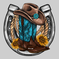 Western Horseshoe Boots Hat Rope Sunflower Premium Tee | Teevron