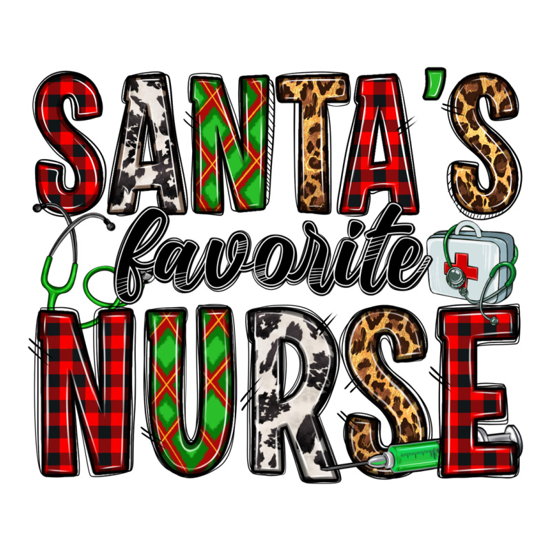 Santa's Favorite Nurse Ladies Tee by Jasminsmagicworld | Teevron
