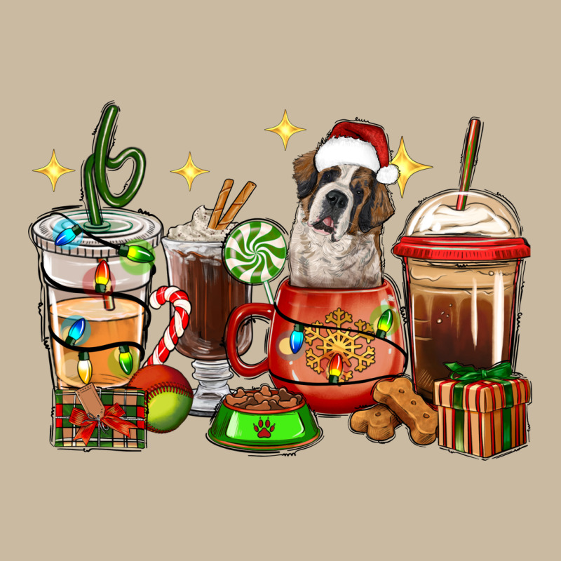 Christmas Coffee Cups With Saint Bernard Long Sleeve Tee by RanaPortraitStore | Teevron