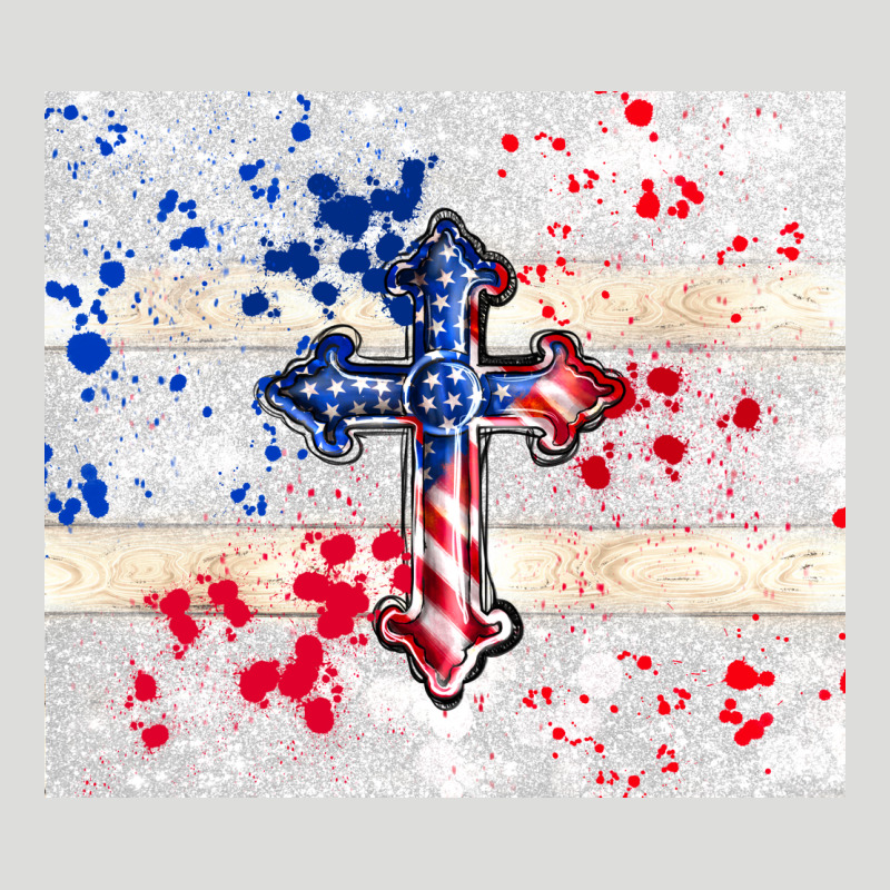 4th Of July Flag Cross Zipper Hoodie by TumblerDesignByShophia | Teevron