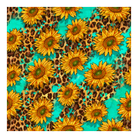 sunflowers and leopard western seamless pattern | Teevron