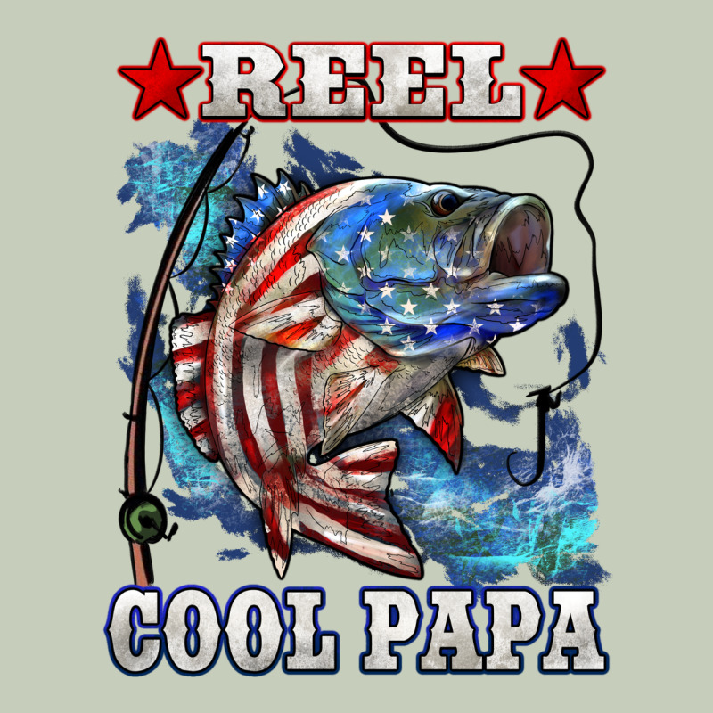 Reel Cool Papa American Flag Bass Fishing Long Sleeve Tee by LillyAllenDesigns | Teevron