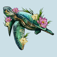 Sea Turtle With Lotus Ladies Tee | Teevron