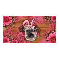 easter heifer with bunny ears and glasses license plate | Teevron