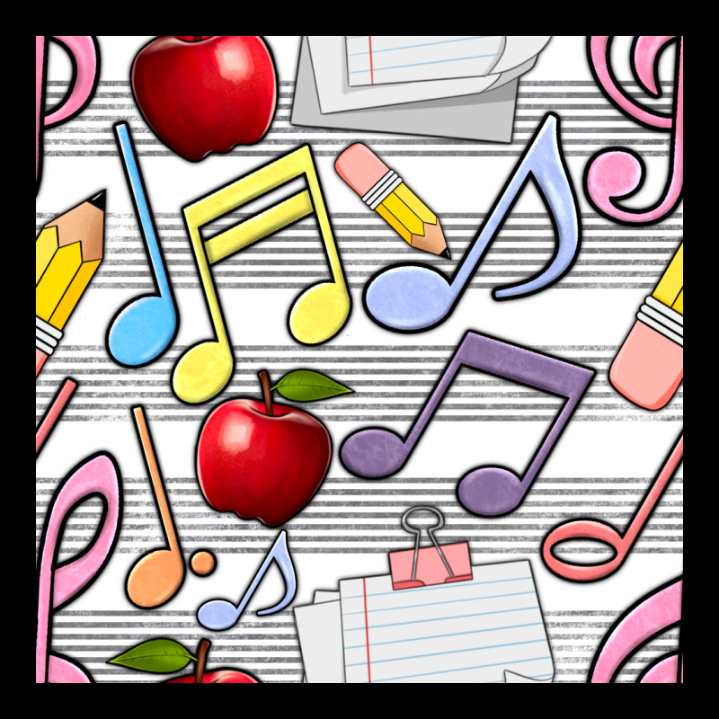 Music Class Seamless Pattern Heavy Core Tee by BundleAndBundleShop | Teevron