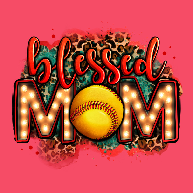 Blessed Softball Mom Lightbulb Letters Premium Sweatshirt by OliviaCreatesArt | Teevron