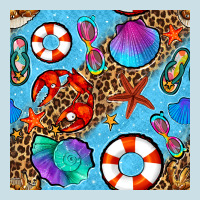 Summer With Leopard Seamless Pattern Ladies Tee | Teevron