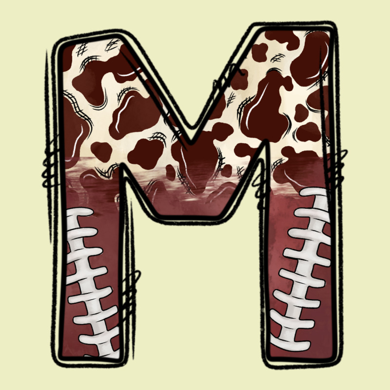 Name Footballcow Print Letter M Urban Hoodie by CowhideDigitalArt | Teevron
