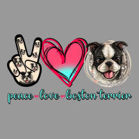 Peace Love Boston Terrier Vintage Hoodie | Teevron