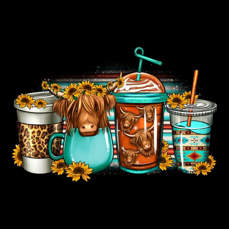 Longhaired Cow Coffee Cups Ladies Tee by Jasminsmagicworld | Teevron