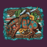 Bucking Bronco Cowboy Rodeo Cactus And Sunflowers Premium Tee | Teevron