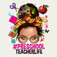 Preschool Teacher Life  Messy Bun Urban Heavy Tee | Teevron