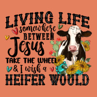 Living Life Somewhere Between Jesus Take The Wheel Classic Tee | Teevron