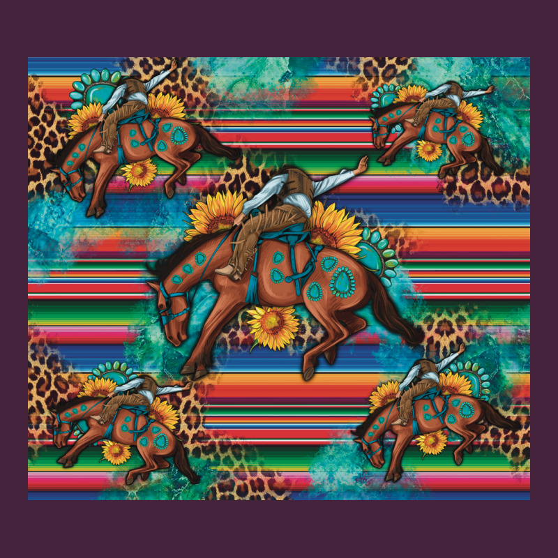 Bucking Bronco Serape Turquoise Premium Tee by Artiststas | Teevron
