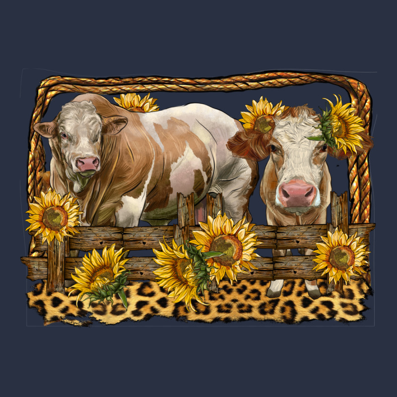 Simmental Bull And Heifer With Sunflowers Heavyweight Sweatshirt by LillyAllenDesigns | Teevron