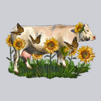 Charolais Cow With Sunflower Heavyweight Sweatshirt | Teevron